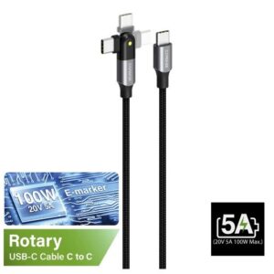 Capdase Rotary USB-C to USB-C 2M Charging Cable
